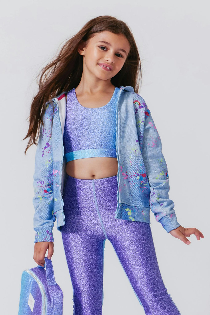 Girls Oversized Drop Shoulder Full-Zip Hoodie
