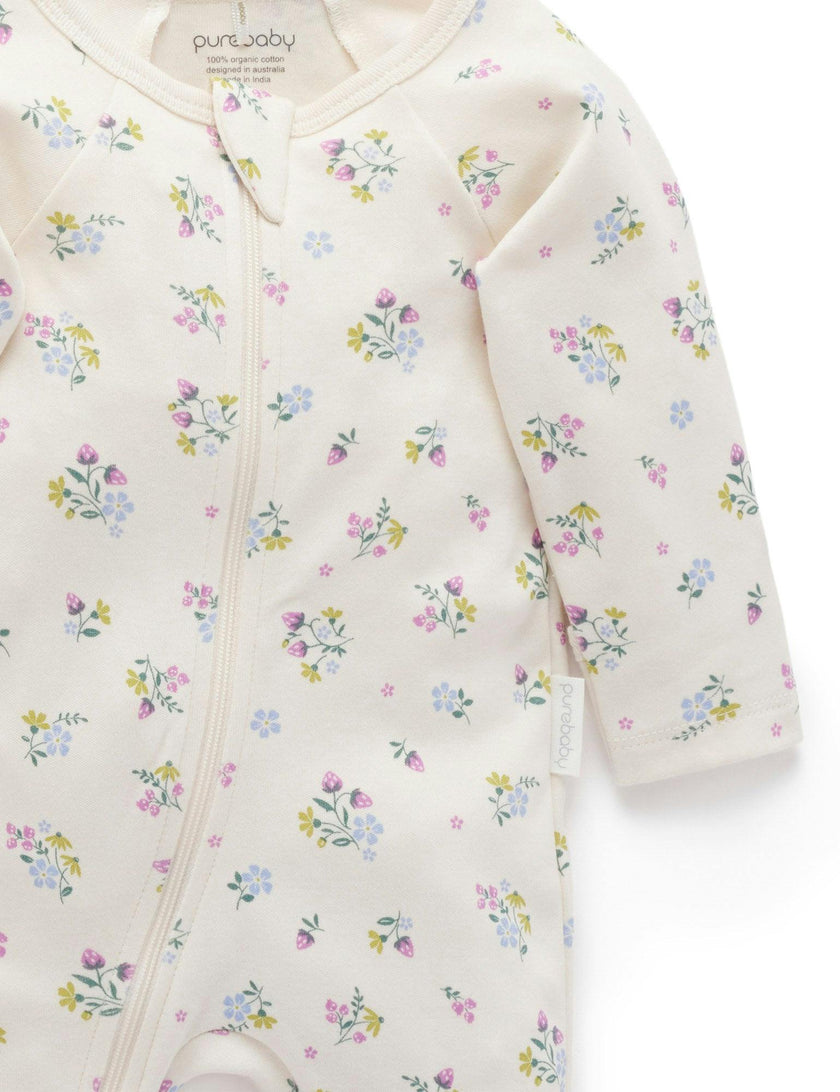 Printed Zip Growsuit Pack Cherry Blossom Print