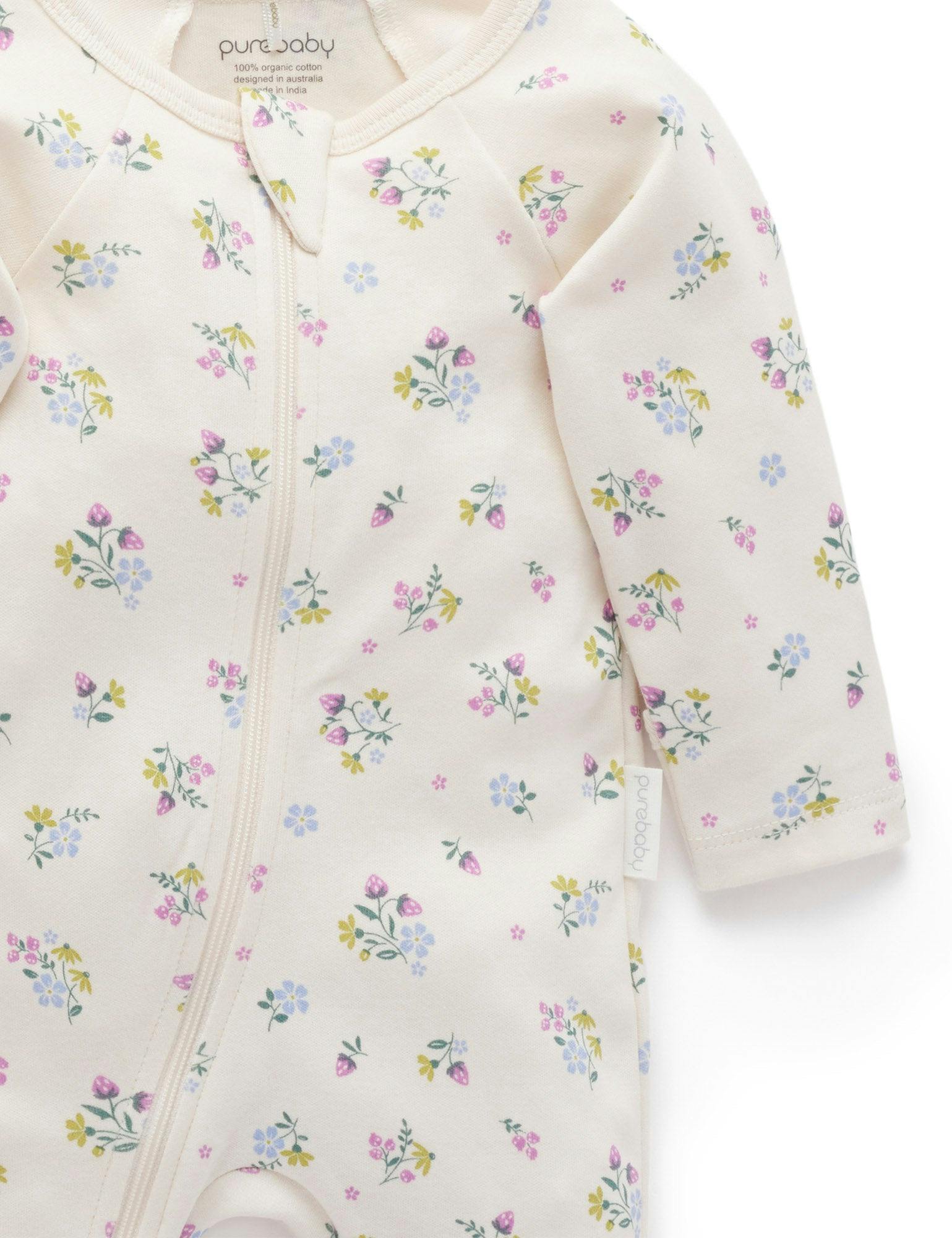 Printed Zip Growsuit Pack Cherry Blossom Print