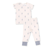 Lightning Bolt Viscose - Short Sleeve Loungewear Set
