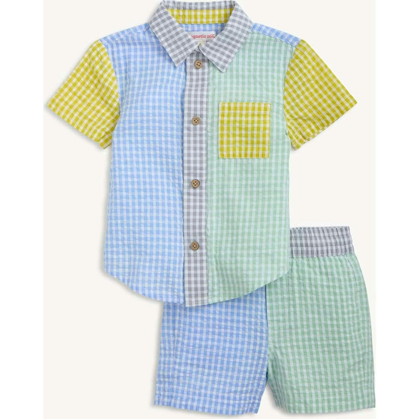 Magnetic Boys Collar Shirt & Shorts