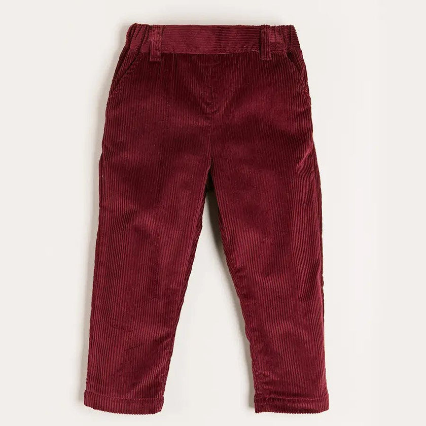 Corduroy Trousers in Burgundy (18mths-5yrs)