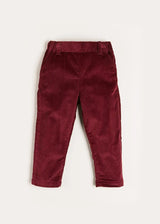 Corduroy Trousers in Burgundy (18mths-5yrs)
