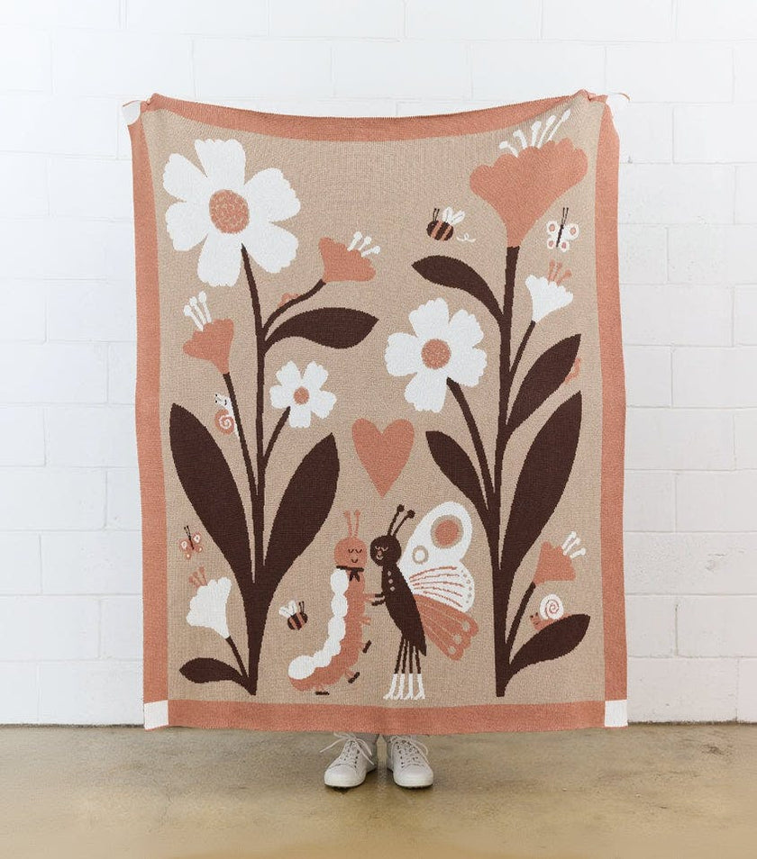 Bugs in Love Knit Blanket