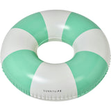Tube Pool Ring: Zest - Neon Green Stripe