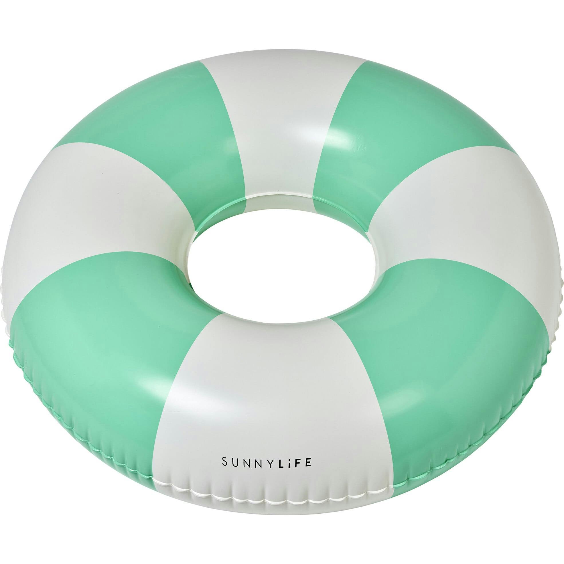 Tube Pool Ring: Zest - Neon Green Stripe