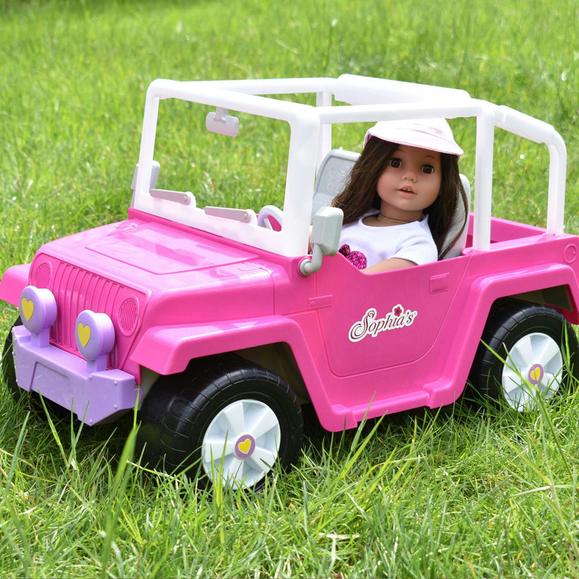 Sophia’s 4 x 4 Hot Pink Beach Cruiser Truck for 18" Dolls, Multi