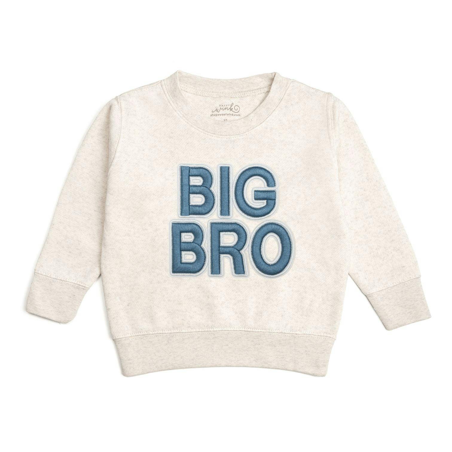 Big Bro Embroidered Patch Sweatshirt - Natural Heather