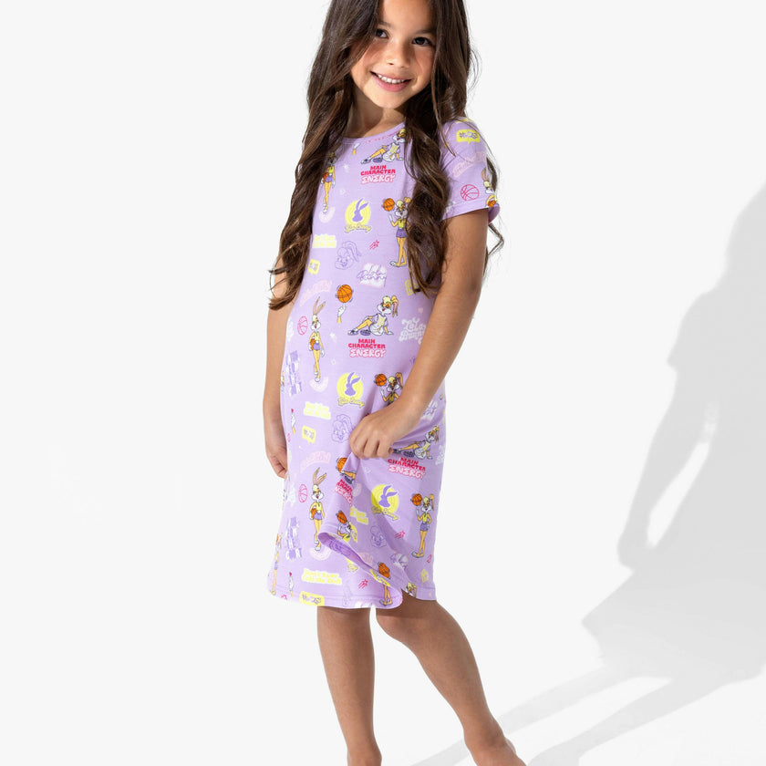 Lola Bunny Bamboo Girls' Short Sleeve Dress