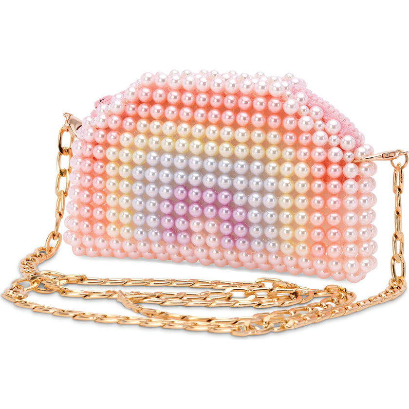 Rainbow Beaded Crossbody Bag