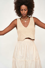 Arles Knit Tank in Shell