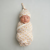 Organic Swaddle Blanket & Hat Set