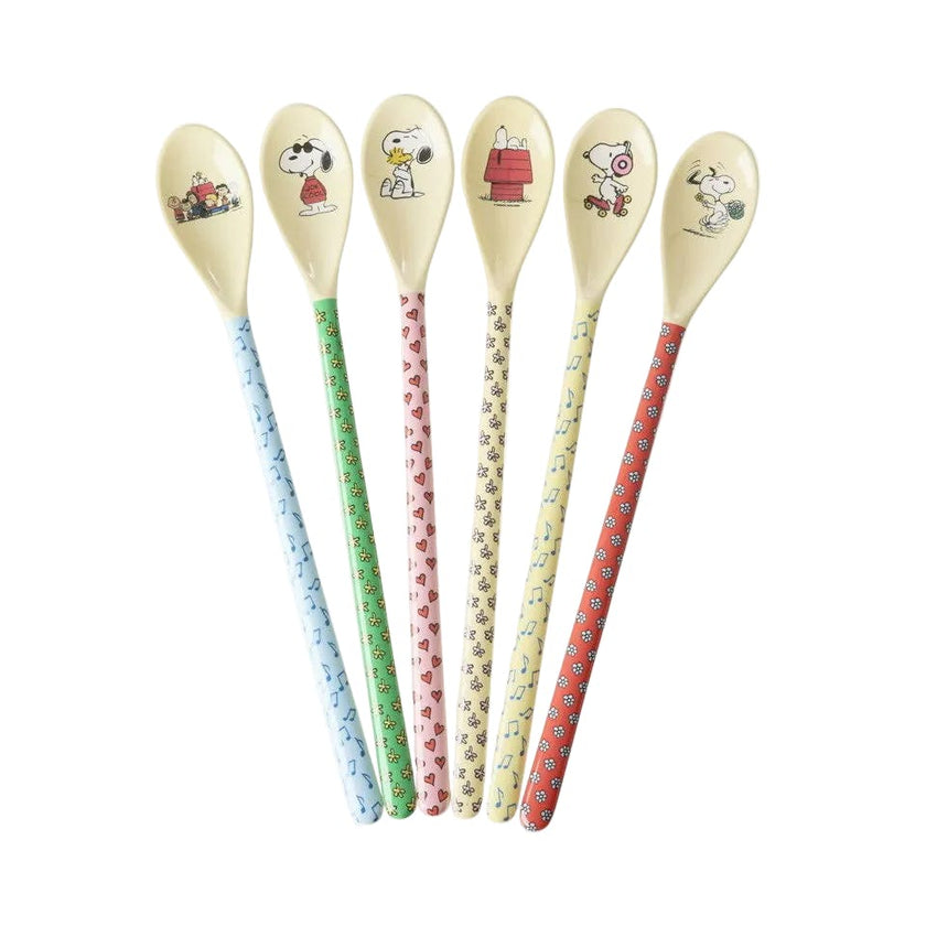 Melamine Latte Spoons - Snoopy...Set of 6 Spoons