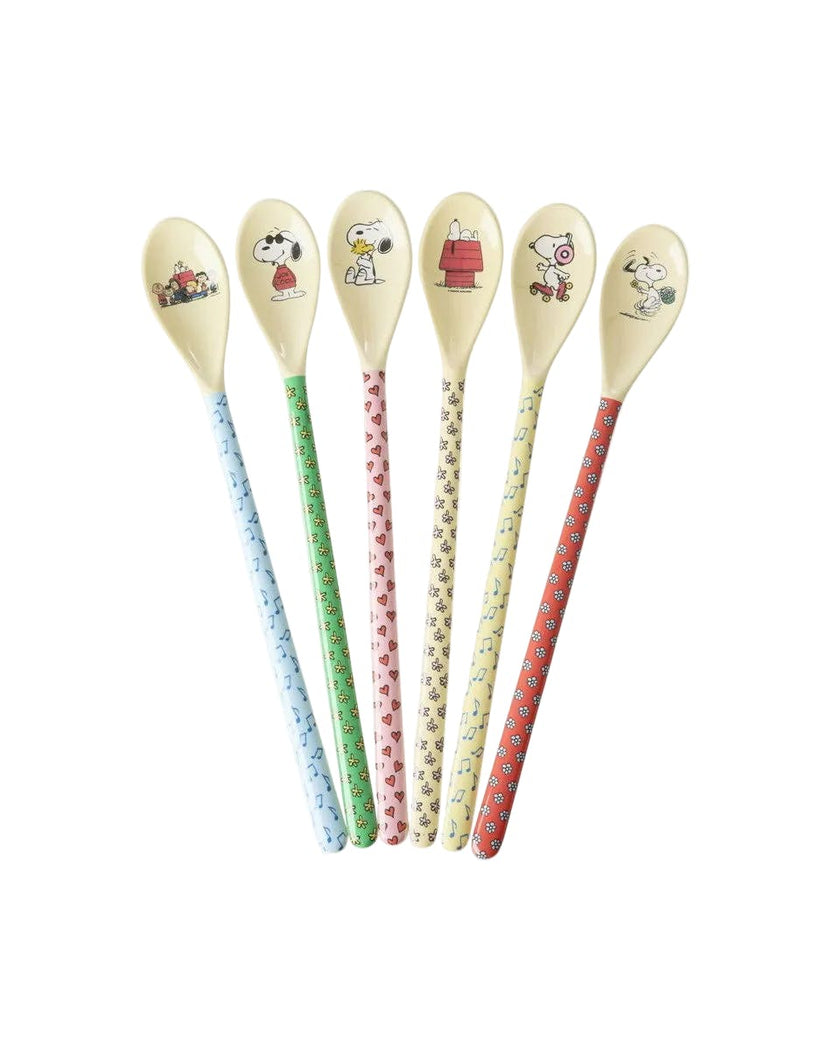 Melamine Latte Spoons - Snoopy...Set of 6 Spoons