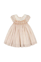 Isadora Short Sleeve Floral Smocked Dress
