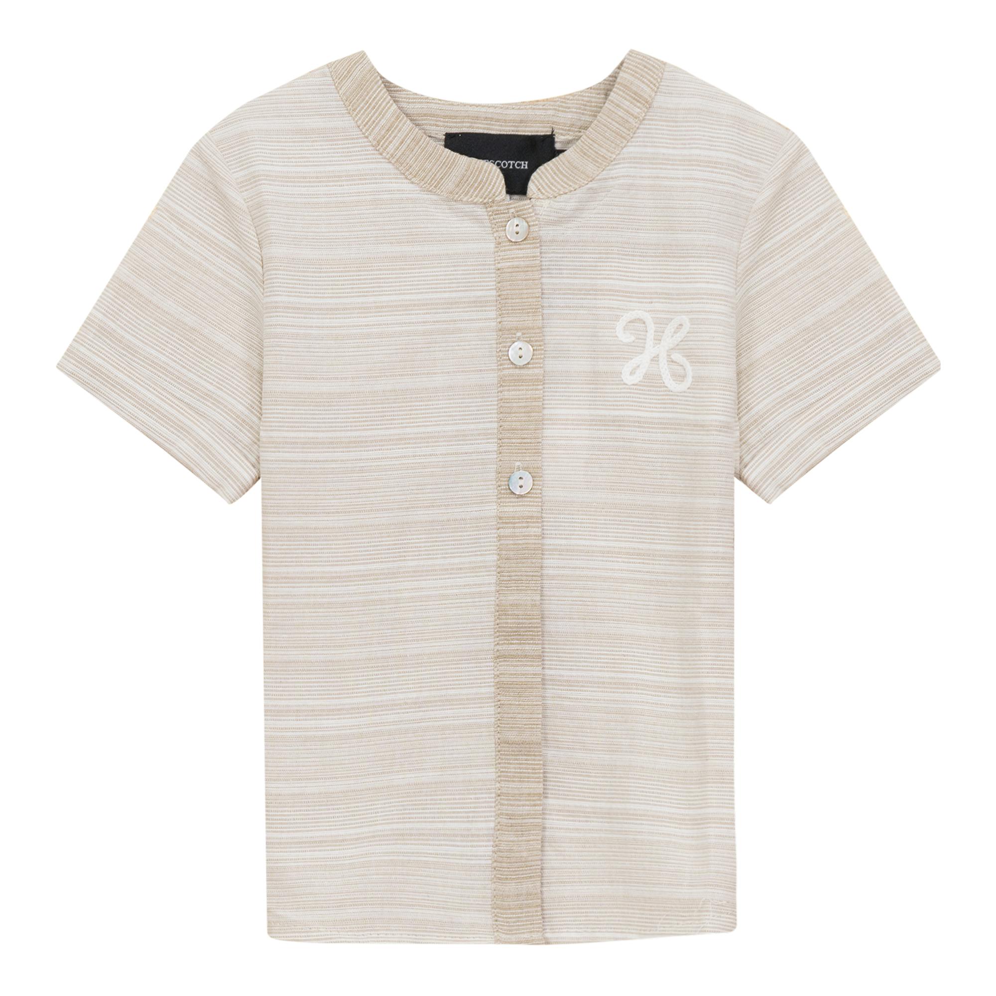 Woven Crinkle Stripe Shirt