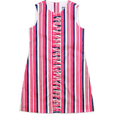 Lila Ruffle Shift Dress, Stripes