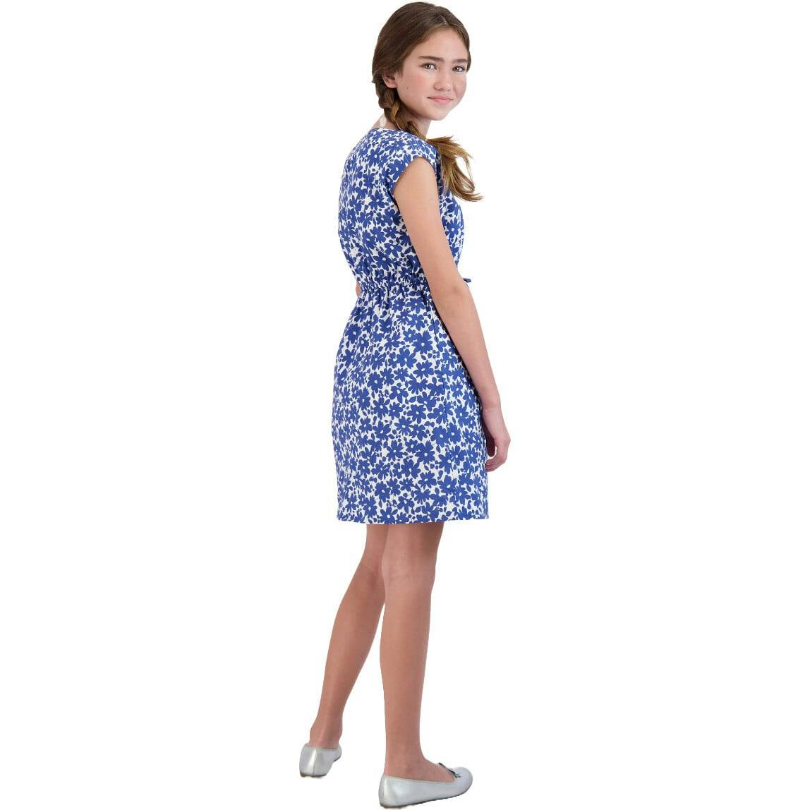 Izzy Drawstring Dress, Blue