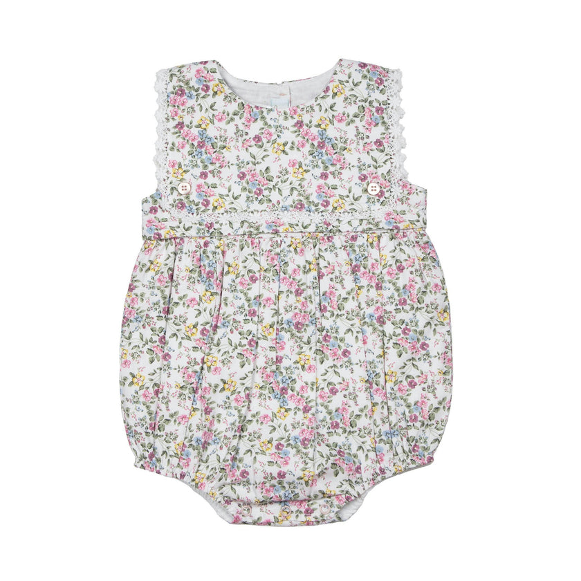 Colette Bubble Romper - Pink Floral