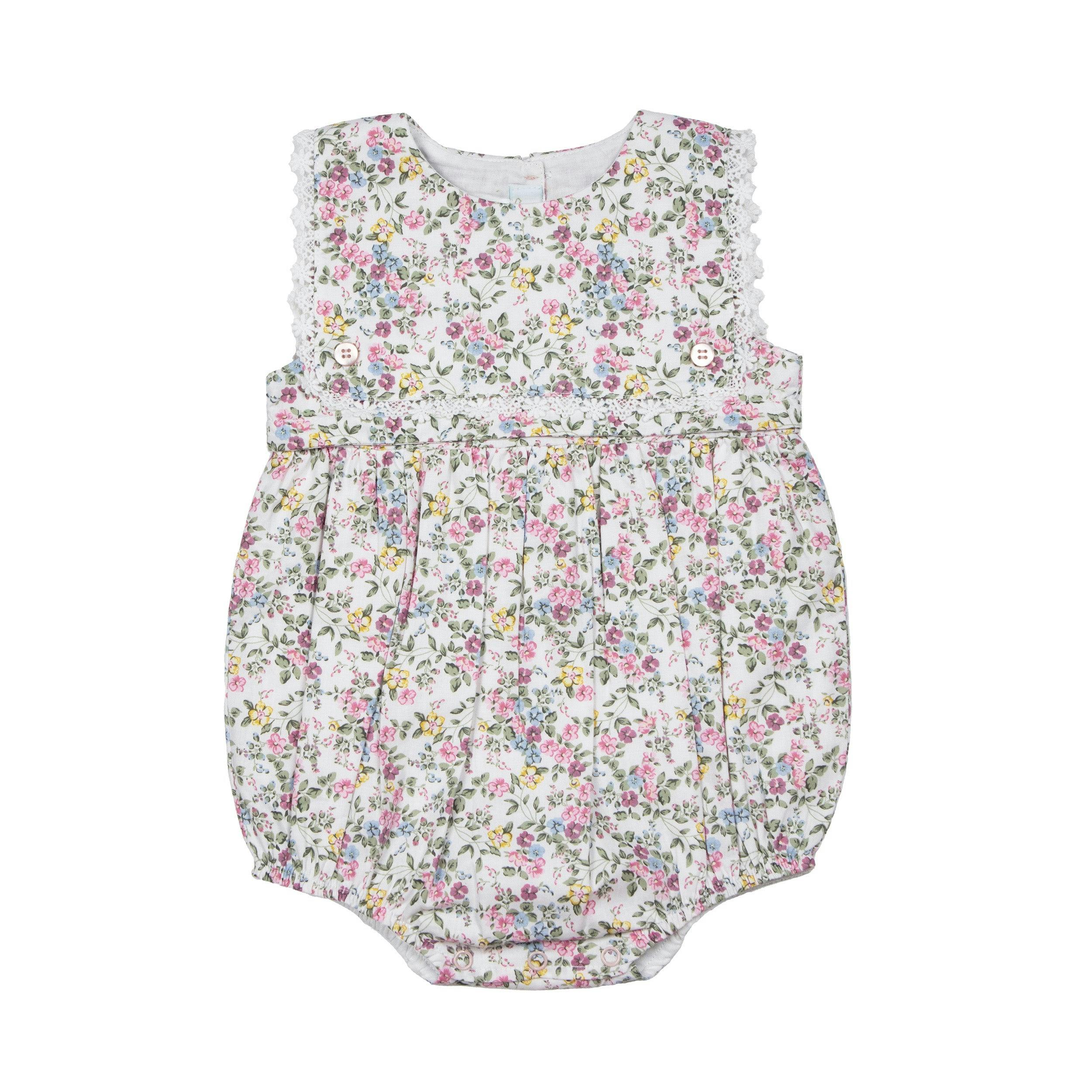 Colette Bubble Romper - Pink Floral