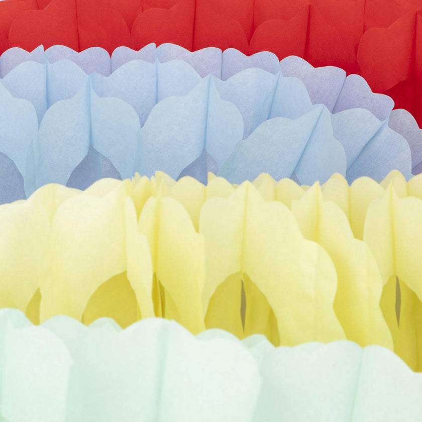 4 Bright Honeycomb Garland Set