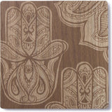 Yiddishkeit Printed Wood Block Hamsa 2