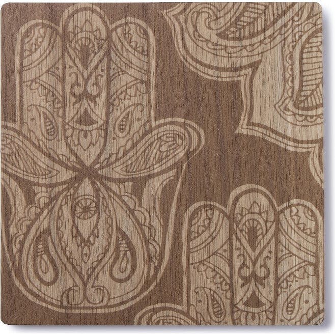 Yiddishkeit Printed Wood Block Hamsa 2