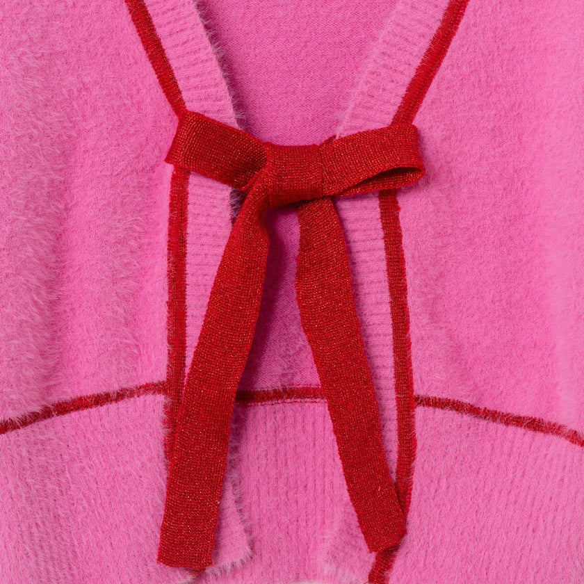 Big Kids Cardigan Sweater W/Bow