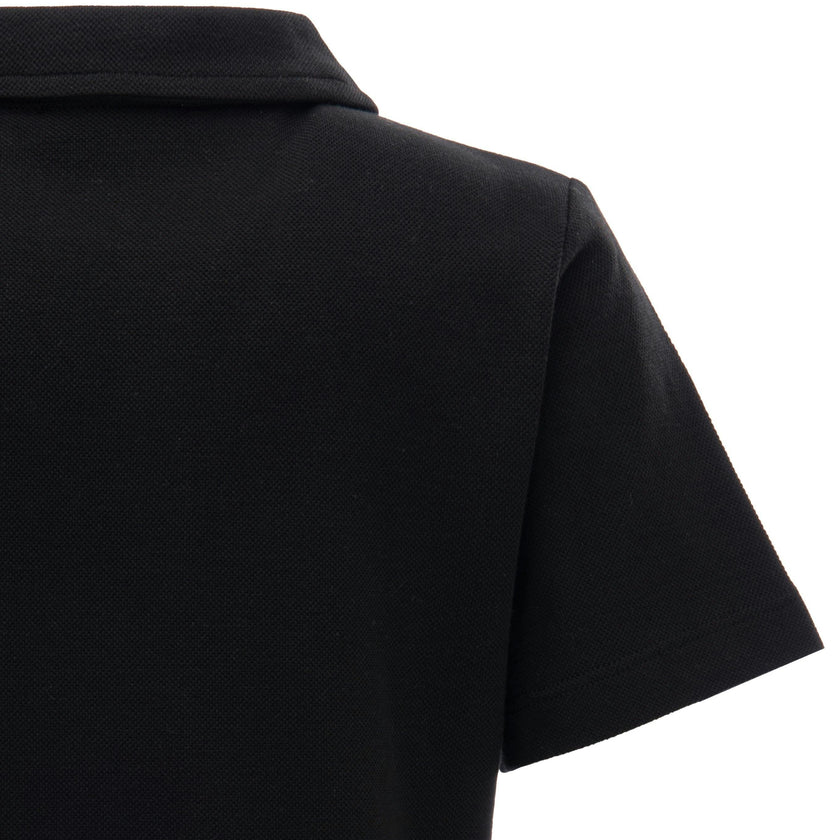 Black Solid Logo Polo
