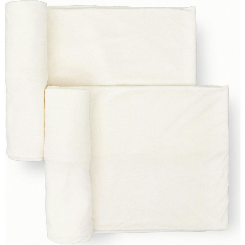 Stretch Knit Swaddle Blanket 2 Pack - White