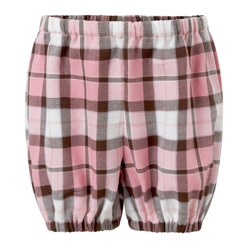 Pink Check Smocked Dress & Bloomers