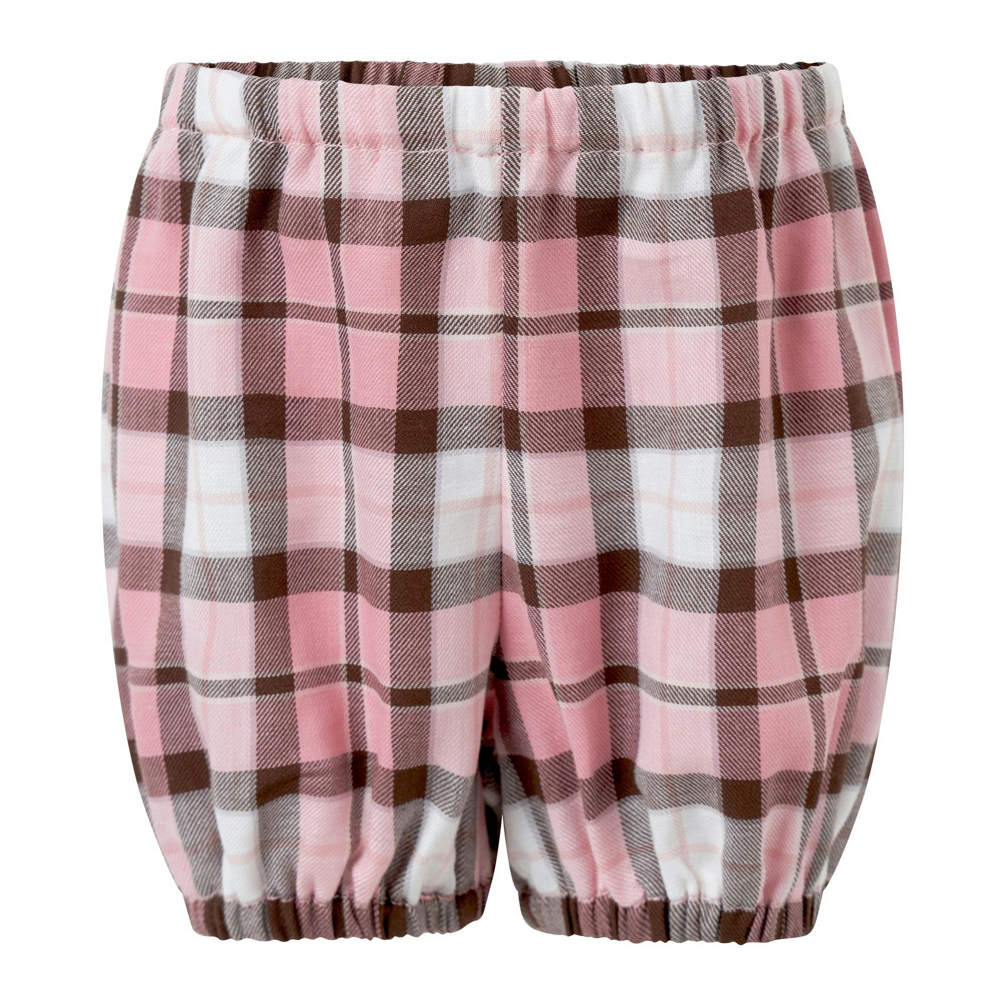 Pink Check Smocked Dress & Bloomers