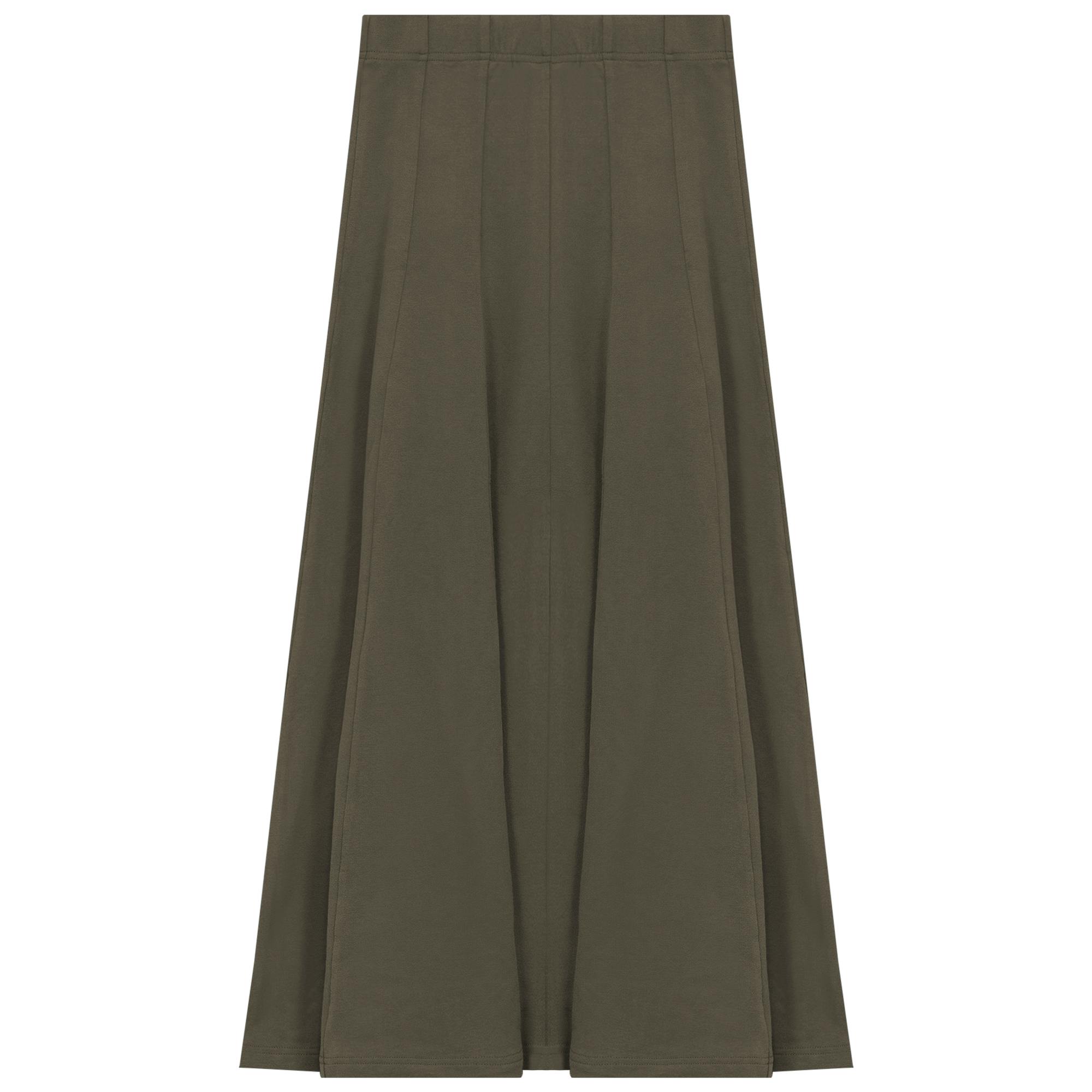 Paneled Midi Fleece Sweater Skirt