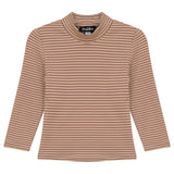 Stripped Mock Neck Top