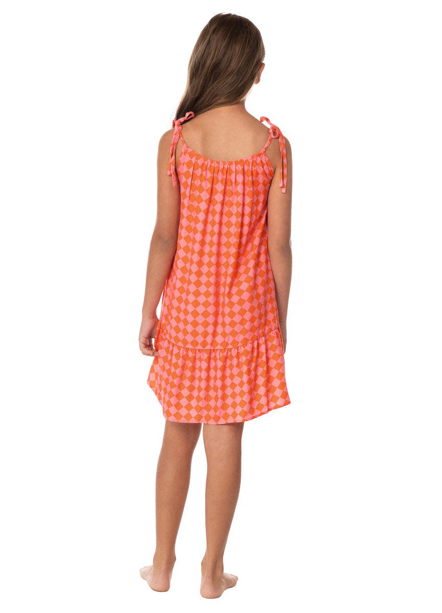 Maaji Sunset Grid Little Magnolia Girls Short Dress