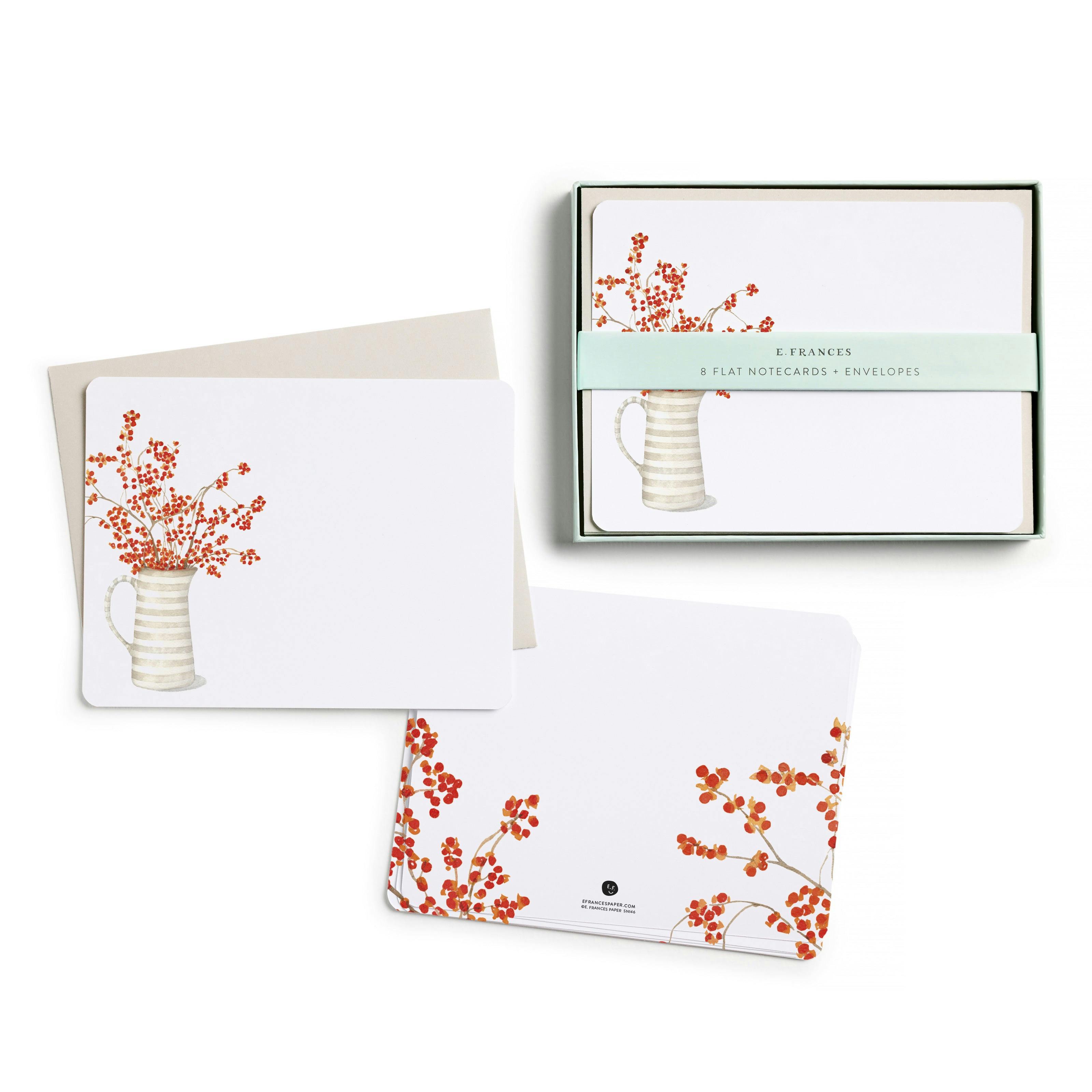 Set of 8 Flat Notecards