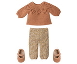 Pants and knitted sweater, Size 3 - Vintage powder