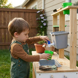 Clover Wooden Mud Kitchen with Water Station and Chalkboard