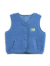 children's merino wool vest - ice blue