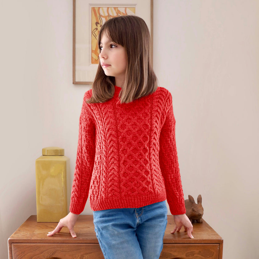 Cadogan Supersoft Merino Sweater - Coral