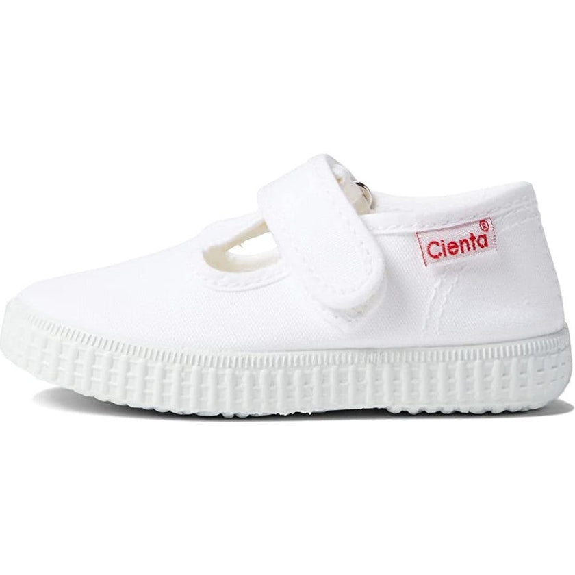 Cienta 50000.05 White Velcro T- Strap