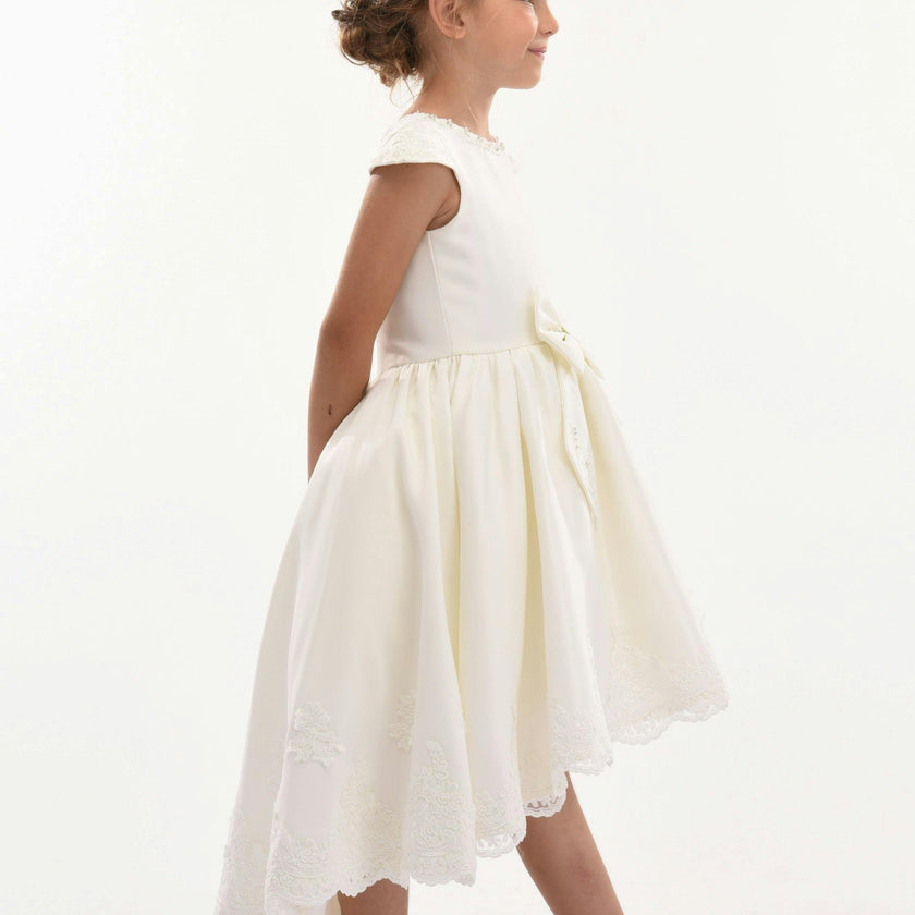 White Cresci Hilo Bow Dress