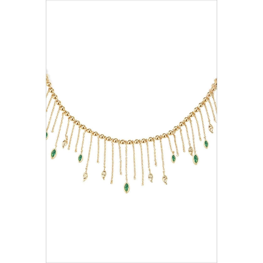 Verdant Whisper Tassels Necklace