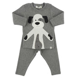 Large Cream Applique L/S 2pc Set
