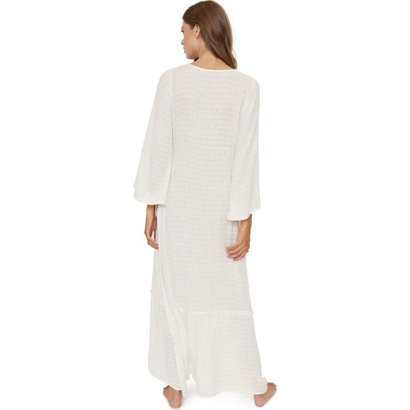Women'S Waterlily Willa Cover-Up Maxi Dress, White