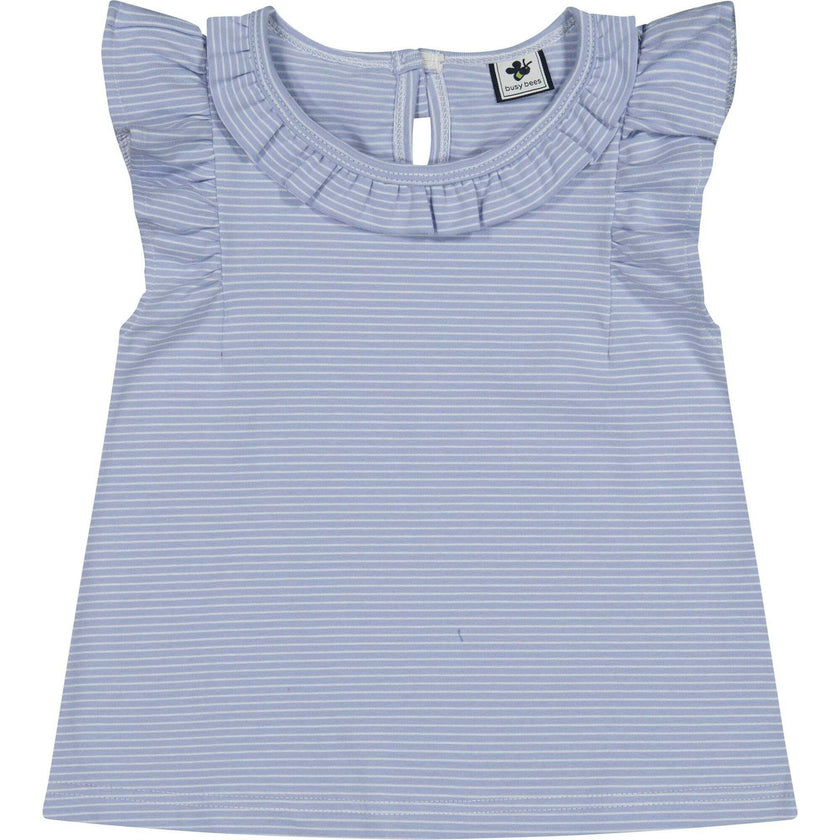 Colette Flutter Sleeve Top, Blue