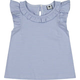 Colette Flutter Sleeve Top, Blue
