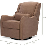 Devon Recliner and Swivel Glider in Performance Dusty Rose Eco-Basketweave