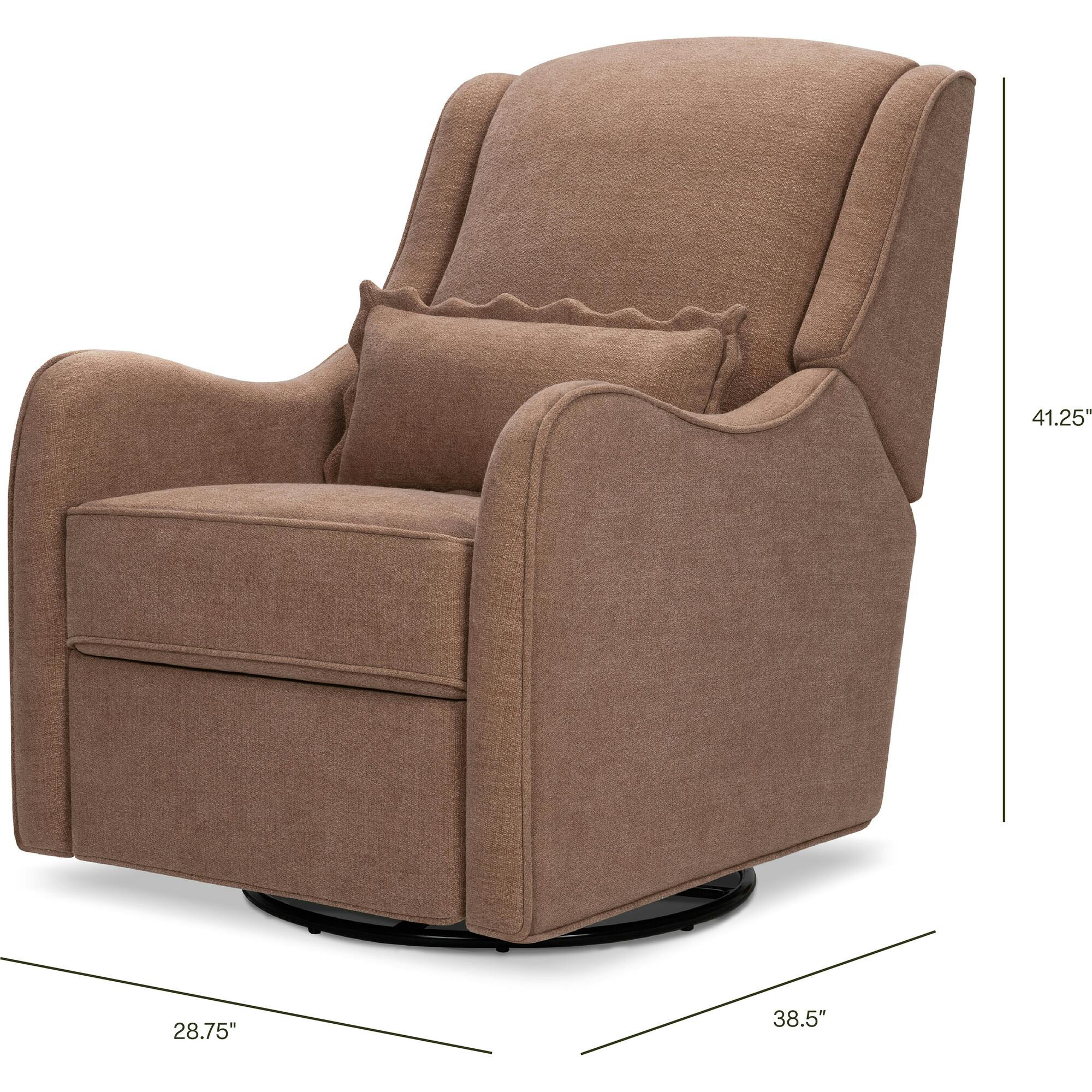 Devon Recliner and Swivel Glider in Performance Dusty Rose Eco-Basketweave