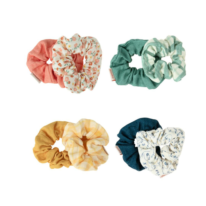 Hair Scrunchies  Set of 2 | Organic Cotton | Lille Cottage Club